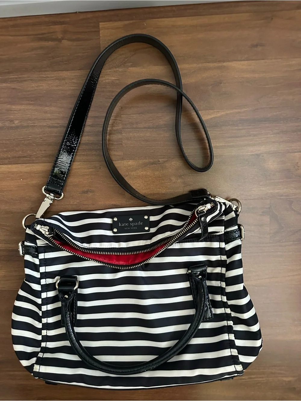 Kate Spade New York Nylon Stripe Leslie Satchel